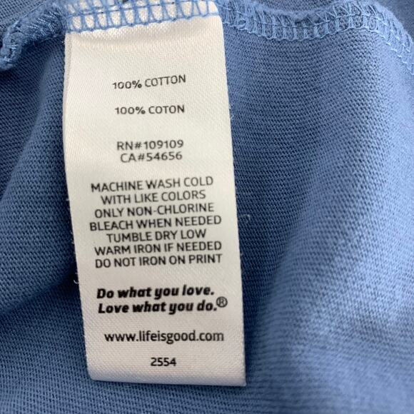 Life is Good Men's Jake Grill Short Sleeve Crusher Tee Blue Size S - Picture 15 of 15